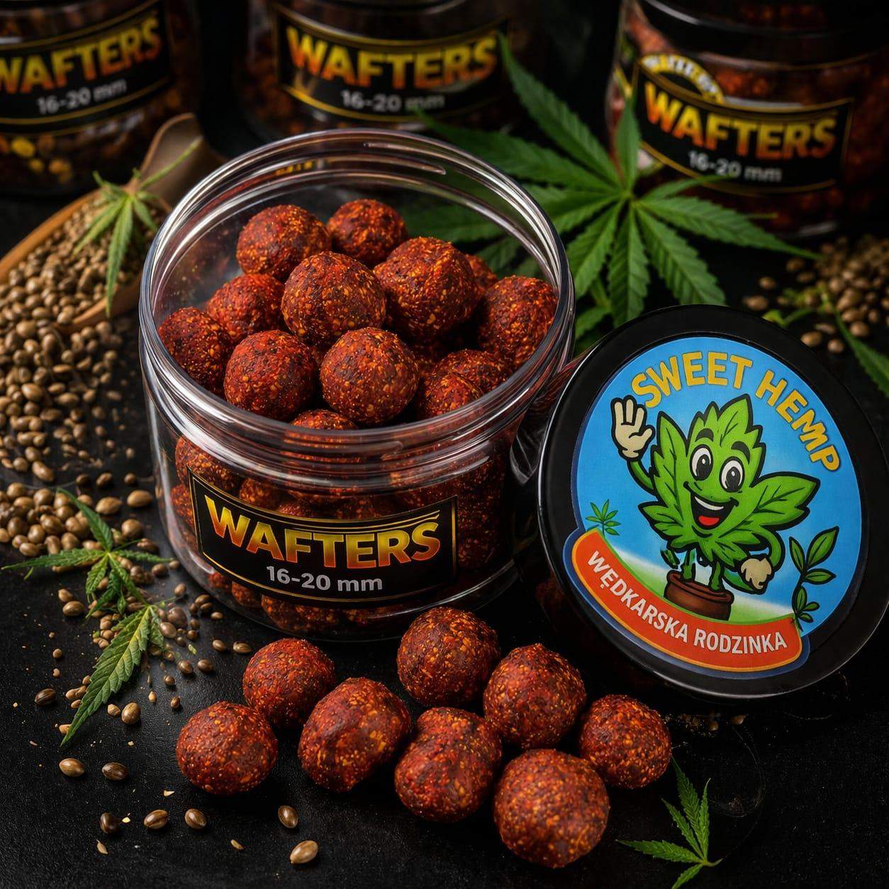Waftersy karpiowe WR Baits SWEET HEMP (Scopex + Konopie) 0