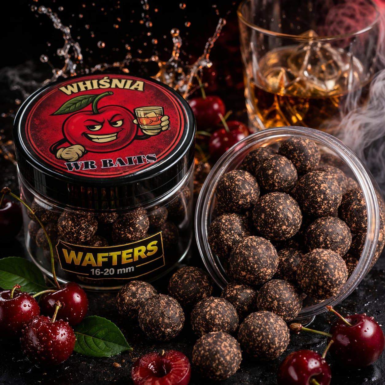 Waftersy karpiowe WR Baits WHIŚNIA (Wiśnia + Whiskey) 0