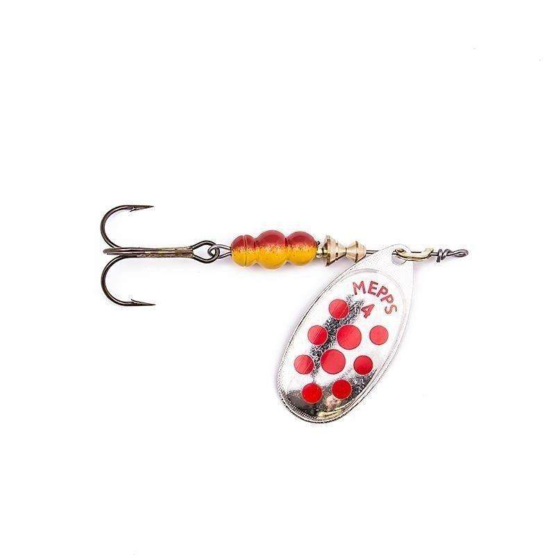 Mepps AGLIA DECOREES srebrna / czerwone kropki 0